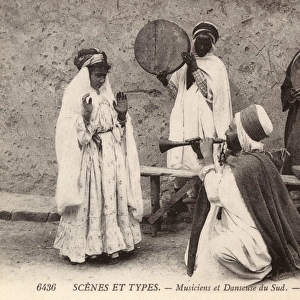 Musicians and a dancer in Algeria