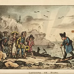 Napoleon Bonaparte arriving on the island