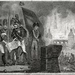 Napoleon at The Burning of Moscow