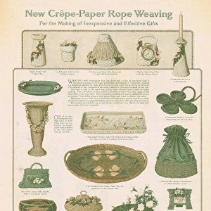 New Crepe-paper Rope weaving projects, 1914
