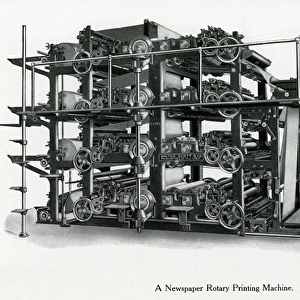Newspaper rotary printing machine 1908