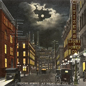 Night scene, Oil City, Pennsylvania, USA