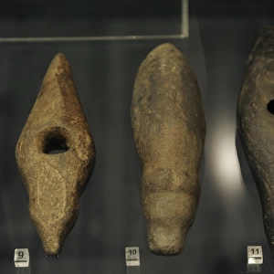 Northern Europe. Stone Age. Axes decorated with carved anima
