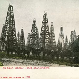 Oil Field, Humble, Texas nr Houston USA - Mule-pulled tanker