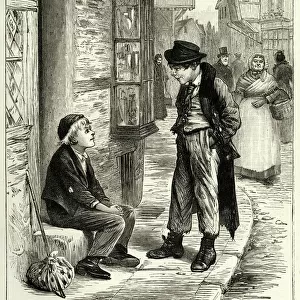 Oliver Twist meeting the Artful dodger