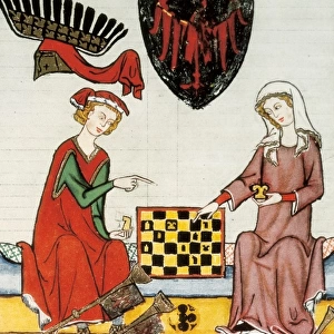 Otto IV of Brandenburg playing chess