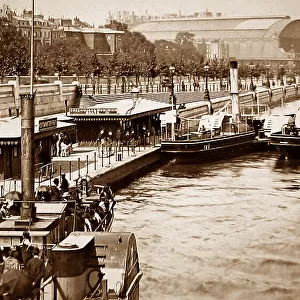 Paddle steamers at Westminster Pier, London