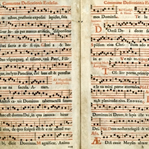 Two pages of music, Commune Dedicationis Ecclesiae
