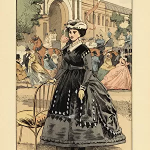 In front of the Palais de l Industrie, Paris, 1866