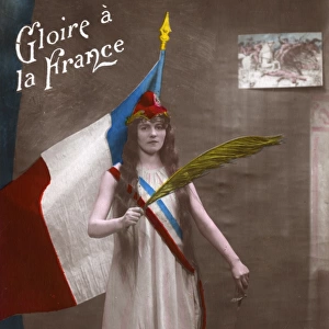 Patriotic French postcard - WWI era