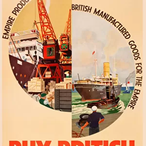 Patriotic poster, Give and Take, Buy British