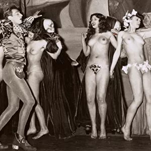 Performers of the Folies Bergere, Paris, France