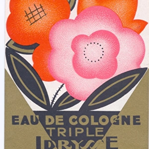 Perfume label, Eau de Cologne Triple Idrysse