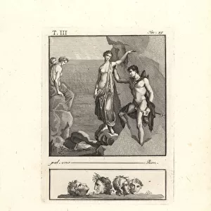 Perseus rescuing Andromeda from the sea monster Cetus