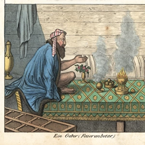 Persian fire worshipper of the Zoroastrian religion