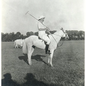 Polo player on his pony