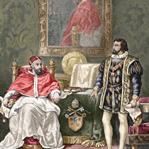 Pope Clement VII (1478A?i?1534), with the king of France Fr