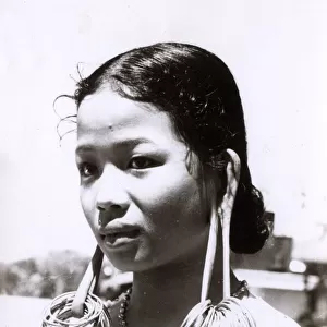 Portrait of a young Dayak Woman - Sarawak, Malaysia