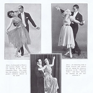 Portraits of three sets of exhibition dancers