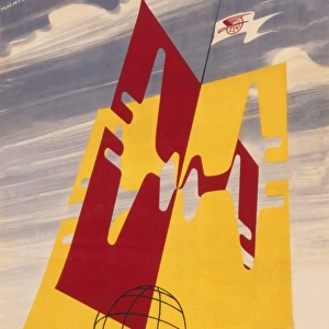 Poster advertising Czechoslovak Airlines