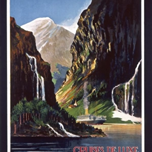 Poster advertising Norway via Royal Mail