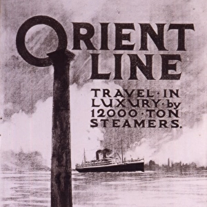 Poster advertising Orient Line to Australia