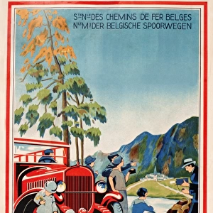 Poster design, the Ardennes by train and car