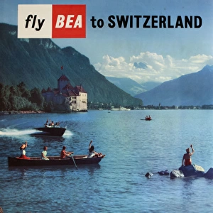 Poster, Fly BEA to Switzerland