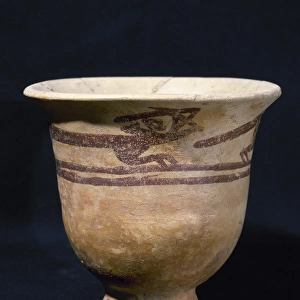 Pre-Incan. Negative Carchi culture. 850-1500 AD. Ceramic ves