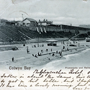 Promenade & Railway Station, Colwyn Bay, Conwy - Clwyd