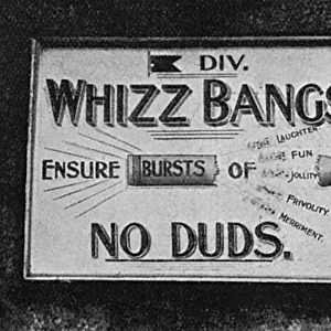 Publicity for the whizz-bangs concert party, WW1