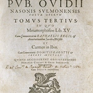 Publius Ovidius Naso (43 B. C. -17 / 18 A. C. ), known as Ovid. Ro