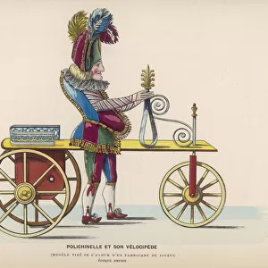 Pulcinello and velocipede