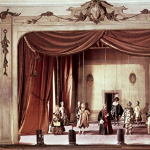 Puppet theatre with marionettes, 18th c. Early Modern
