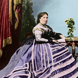 Queen Isabella II of Spain (1830-1904). Colored