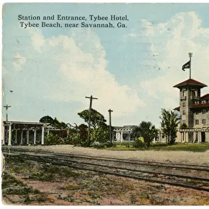 Railroad Station and Tybee Hotel, Georgia, USA
