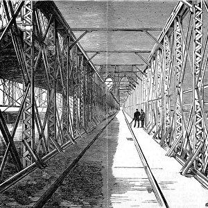 The Railway Line across Brooklyn Bridge, New York, 1883