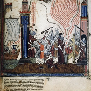 Ramon Llull (1235-1316). Breviculum Codex. Miniature. Baden