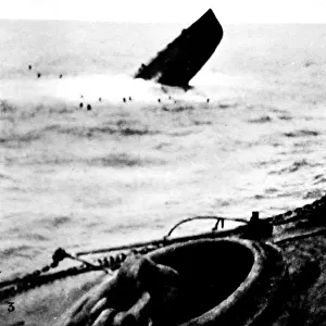 Republican Submarine B. 6 sinking off Corunna; Spanish Civi