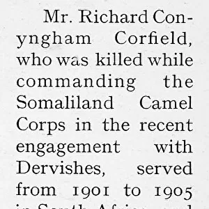 Richard Corfield - obituary