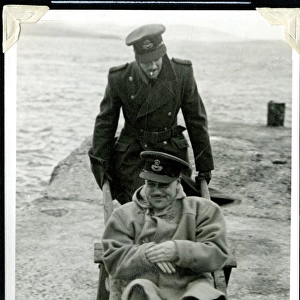 Two RN colleagues, Lyness, Isle of Hoy, Orkney, WW2