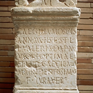 Roman Art. Spain. Altar stone. Inscription: Caecilia Moscich