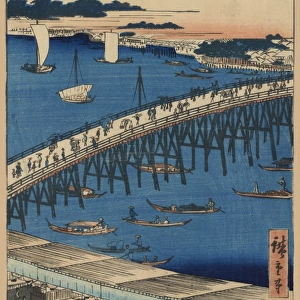 Ryogoku Bridge and the great riverbank
