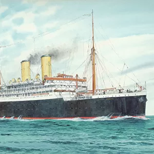 S Otranto Orient Line 1930 Shipping Watercolour