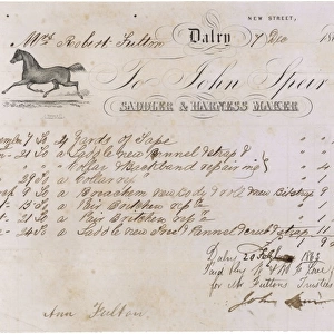 Bill from Saddler / 1861