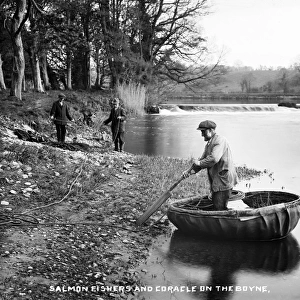 Salmon Fishers and Coracle on the Boyne