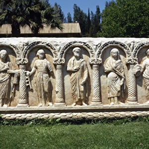 Sarcophagus depicting Greek Muses. Aphrodisias. Turkey