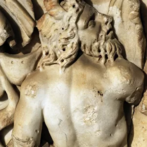 Sarcophagus, marble. Tel Turmus. Roman period. 3rd century A