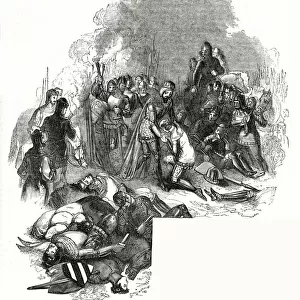 Scene at the Battle of Crecy, Picardy, France