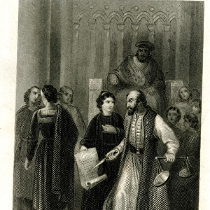Scene from Shakespeares The Merchant of Venice